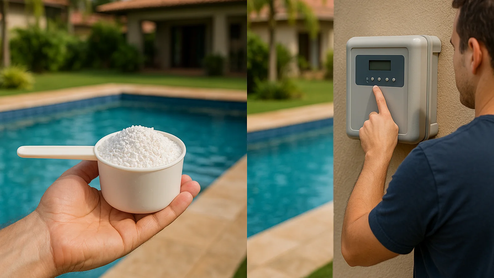 Ilustração: Cloro ou gerador de sal? Qual vale mais a pena pra sua piscina