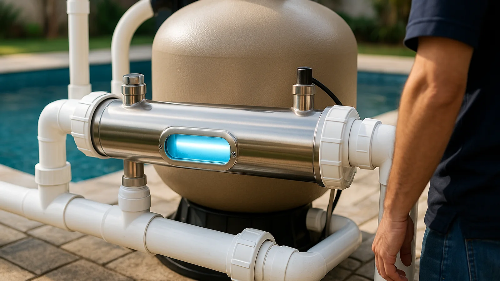 Ilustração: UVC na piscina: desinfecção por luz ultravioleta sem deixar resíduo